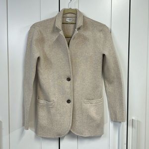 J. Crew Factory XS Sweater Blazer in Oatmeal Cream